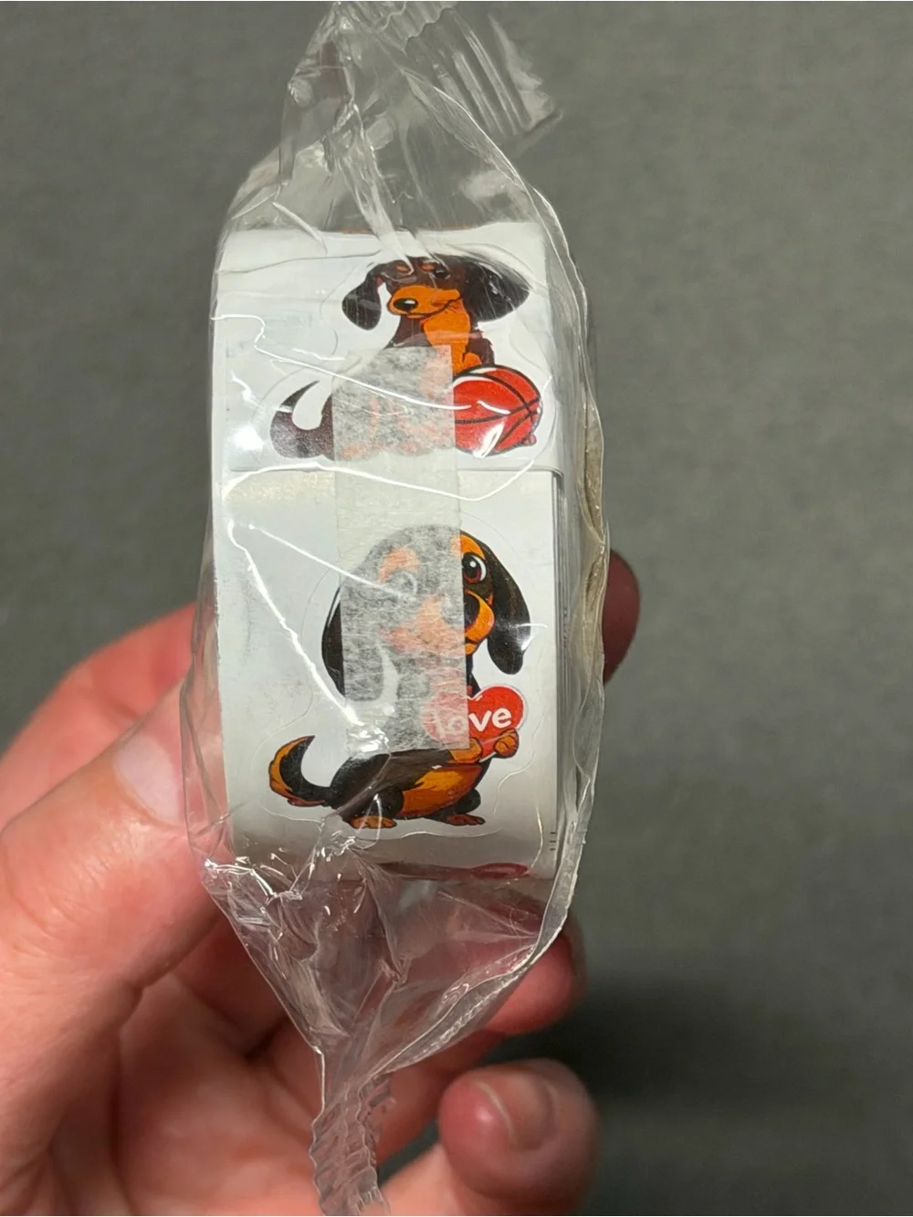 Cute Cartoon Dachshund Sticker Roll